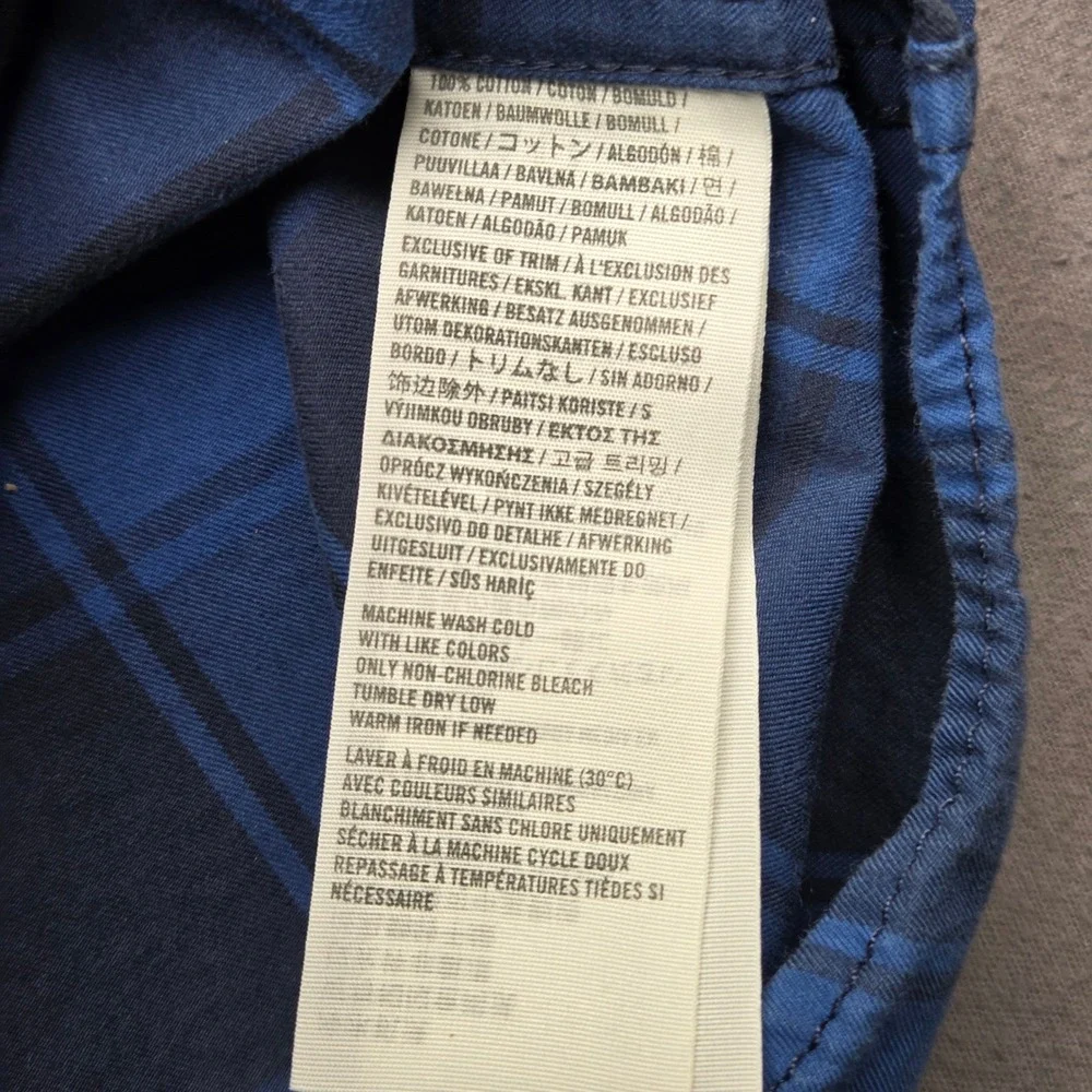 Abercrombie & Fitch Mens Muscle Fit Plaid Button Down Shirt Blue M 125161110